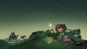 Amphibia Anne Sprig Nighttime Wallpaper