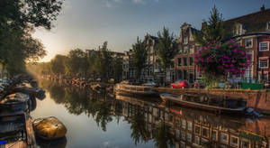 Amsterdam Canal House Film Aesthetic Wallpaper
