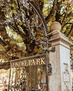Amsterdam Vondel Park Gate Photography Wallpaper