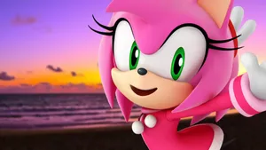Amy Rose Sunset Art Wallpaper