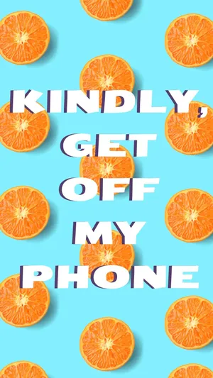 An Abstract Depiction Of Intrusion: Oranges Invading A Phone Wallpaper