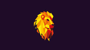 An Abstract Lion Portrait With A Strong Air Of Power Wallpaper