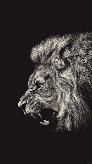 An Abstract Lion Roars Into The Night Wallpaper