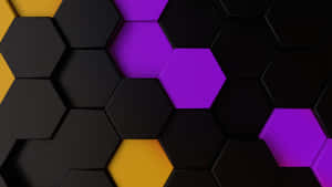 An Abstract Pattern Of Hexagons In A Colorful Fourk Wallpaper Wallpaper