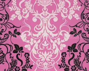 An Abstract Pattern Of Interweaving Shapes In Pink, Black, And White Wallpaper