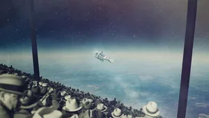 An Astronaut Enjoying The Wonders Of Outer Space Wallpaper