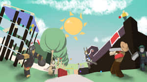 An Enthusiastic Roblox Gamer In His Element Wallpaper