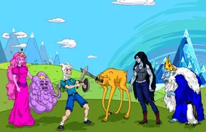 An Epic Adventure With Finn And Jake Wallpaper