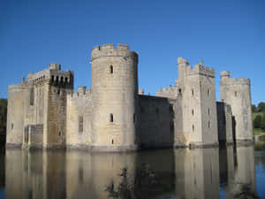 An Epic View Of The Majestic Bodiam Castle Wallpaper