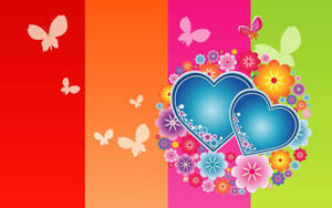 An Explosion Of Colorful Love Wallpaper