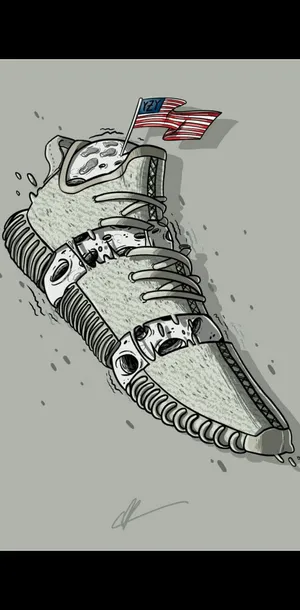 An Iconic Yeezy Sneaker Design. Wallpaper