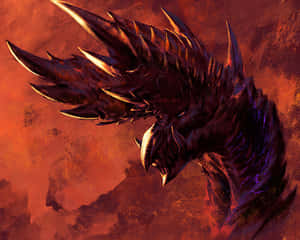 An Illustration Of Rodan, A Large Mythical Fire-breathing Creature Wallpaper