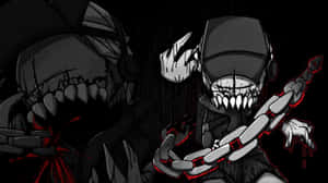 An Intense Battle Of Madness Combat Characters Wallpaper