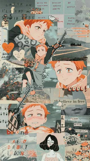 An Iphone With The Seven Deadly Sins Printed On The Back. Wallpaper