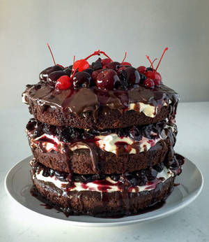 An Irresistible Black Forest Cake. Wallpaper