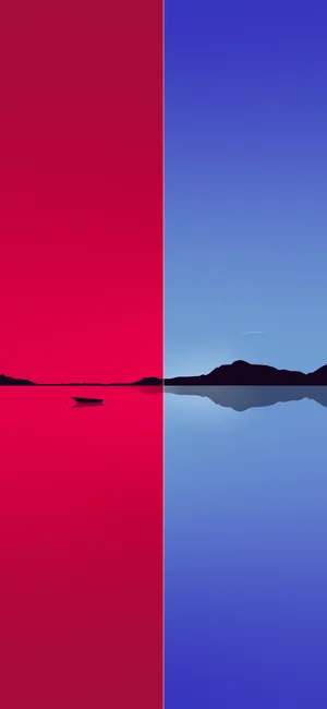 An Island Split In Two Colors Wallpaper