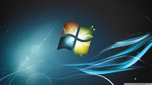 An Original Dark Logo For Windows 7 Wallpaper