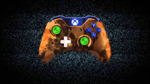 An Xbox One Console With Controllers Connected Wallpaper