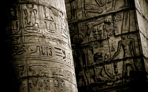 Ancient Egyptian Hieroglyphs Column Wallpaper
