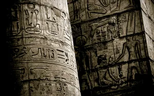 Ancient Egyptian Hieroglyphs Column Wallpaper