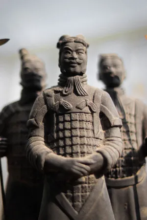 Ancient Warrior Statues Wallpaper