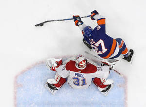 Anders Lee Winning Goal Against Carey Price Wallpaper