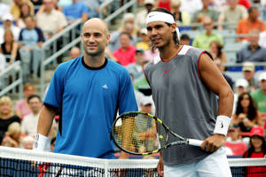 Andre Agassi And Rafael Nadal Wallpaper