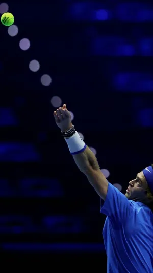 Andrey Rublev Ball Toss Serve Wallpaper