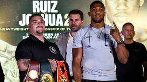 Andy Ruiz Championship Belts Wallpaper