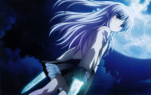 Angel Beats With Moon Wallpaper