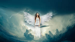 Angel Spirit Carrying A Sword Wallpaper