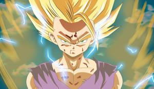 Angry Gohan In Super Saiyan 2 Wallpaper