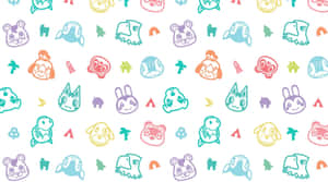 Animal Crossing Characters Pattern Wallpaper