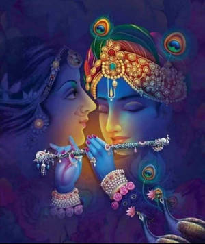 Animated Krishna Jewelry Wallpaper