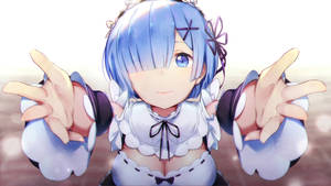 Anime Character Rem Offering A Warm Hug Wallpaper