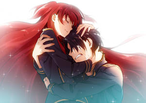 Anime Couple Hug Crying Wallpaper