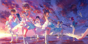 Anime Dance Girl Group Wallpaper