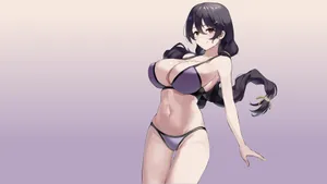 Anime Girls Boobs Bikini Wallpaper
