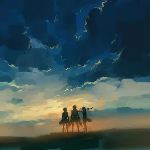 Anime Ipad Attack On Titan Silhouette Wallpaper