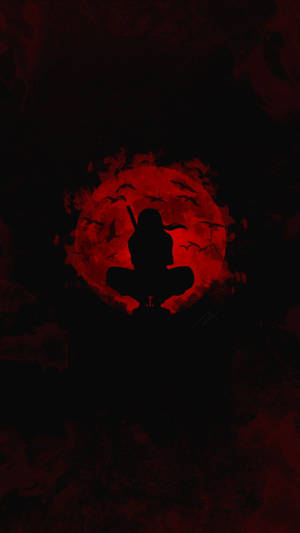 Anime Ninja Uchiha Itachi Pfp Red Moon Silhouette Wallpaper
