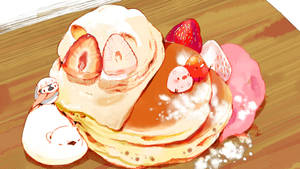 Anime Pancakes Wallpaper