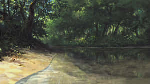 Anime Park Scenery 1920 X 1080 Wallpaper