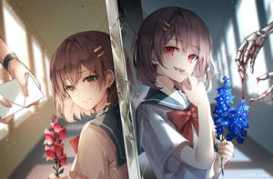 Anime School Scenery Anime Girl Alternate Universe Wallpaper