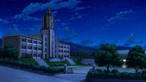 Anime School Scenery Hero High My Hero Academia At Night Wallpaper