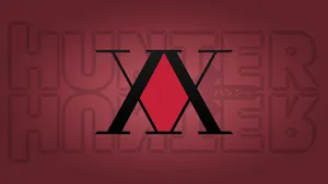 Anime Symbols Hunter X Hunter Logo Red Aesthetic Wallpaper