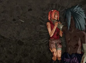 Anime Villain Choking Sakura Wallpaper