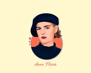 Anne Marie Portrait Art Wallpaper