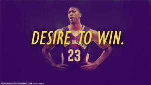Anthony Davis In Action On The Basketball Court Wallpaper