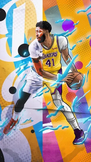 Anthony Davis Multi-colored Abstract Wallpaper