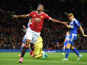 Anthony Martial Celebrating Arms Wide Open Wallpaper